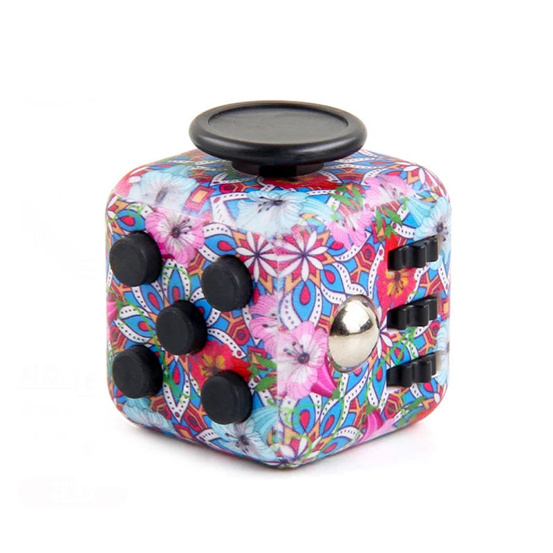 6/12 Sides Cube Decompression Toy Rainbow Stress Relief Autism ADHD OCD Anxiety Sensory Toys Fingertip Desk Toy for Kids Adult